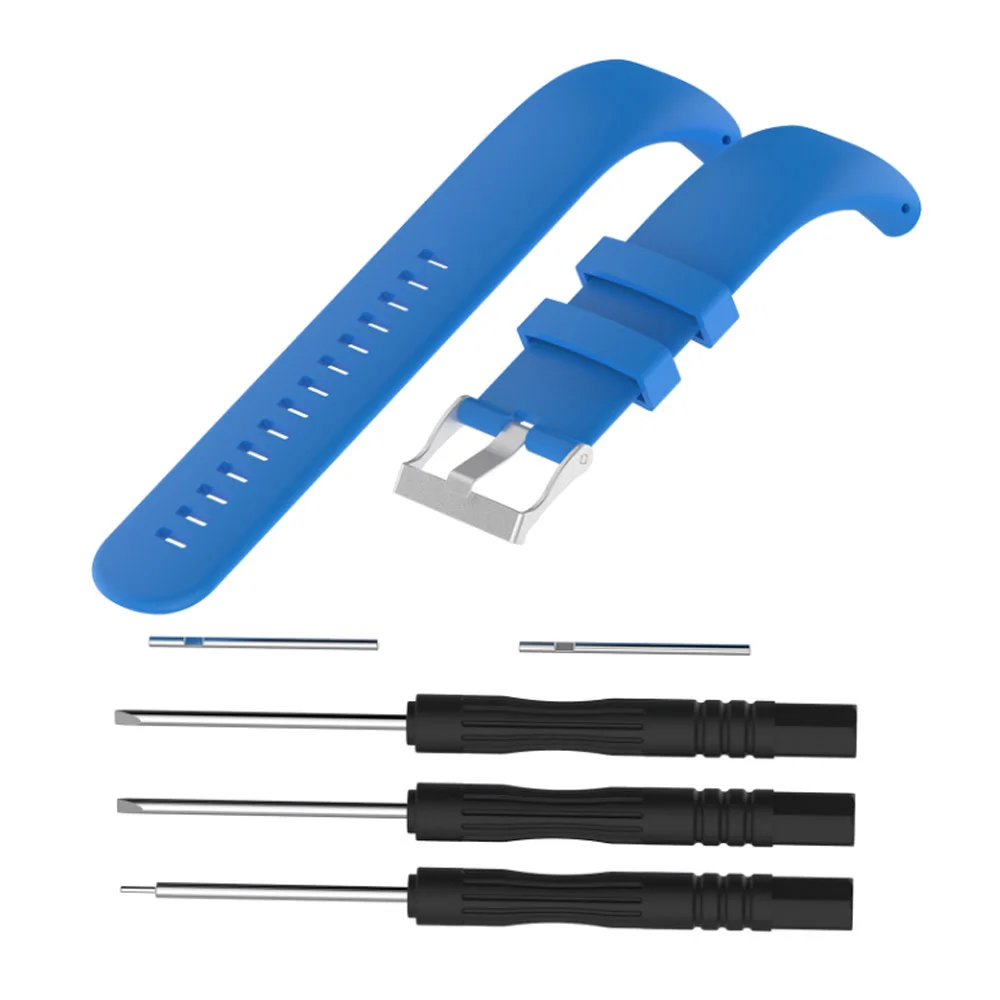 Полностью черный ремешок для часов силиконовый Классический сменный с