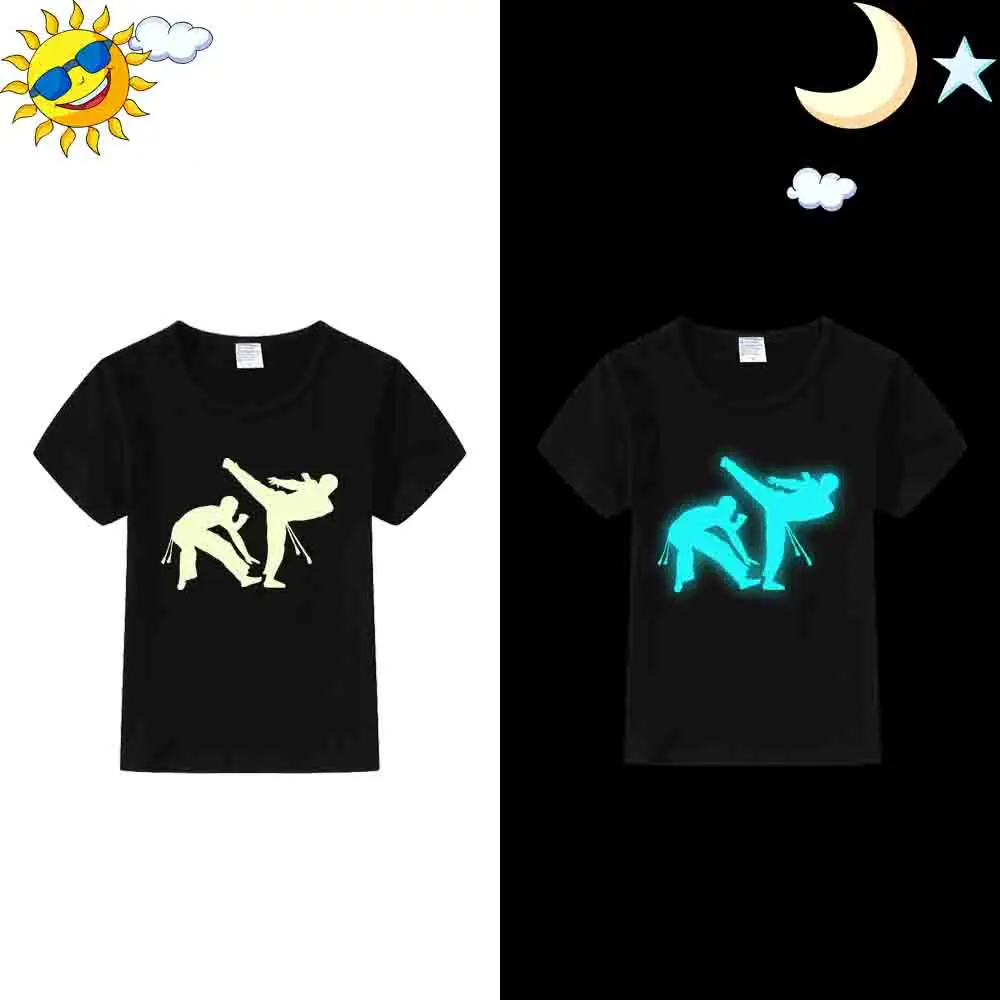 Short Sleeve LYTLM Toddler Boys Long Sleeve Tshirt Kyokushin Karate Baby Girl Winter Clothes Funny T-shirt Kids Rock n Roll Kids Shirts Boys - Цвет: Short Sleeve