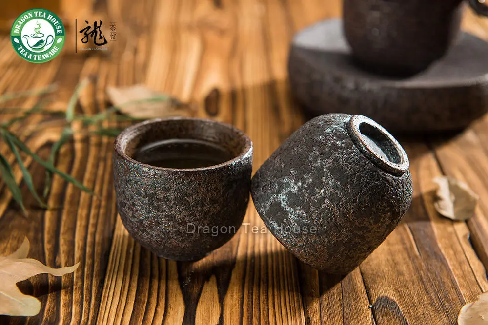 Керамическая чайная чашка ручной работы из дерева китайский кунг фу 60 мл 2 02