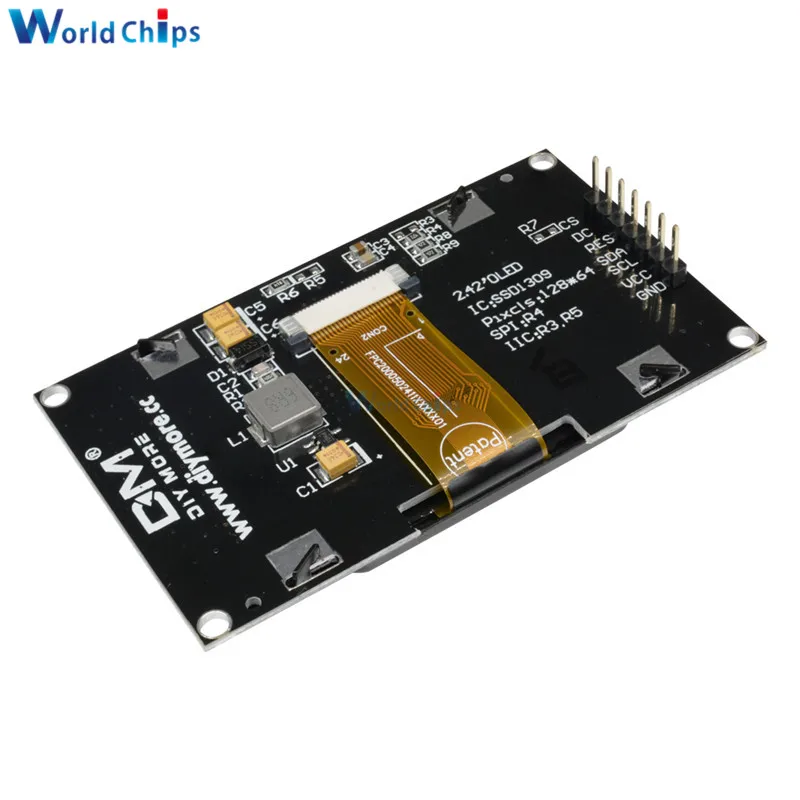 Diymore синий 2,4" 2,42 дюймов ЖК-экран 128x64 OLED дисплей модуль IIC IEC SPI серийный 12864 OLED дисплей для C51 STM32 SPD0301
