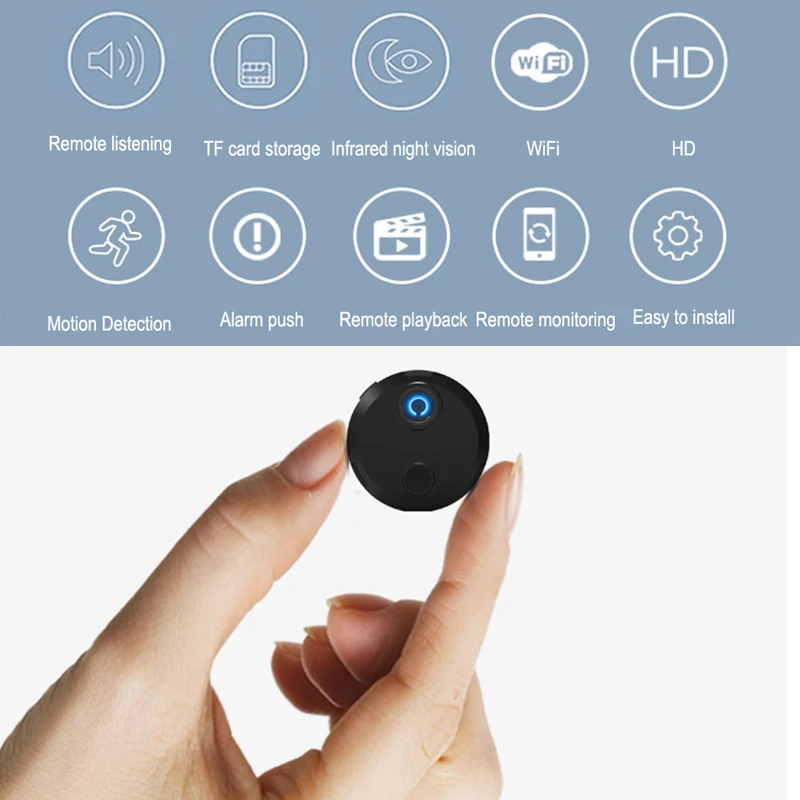 HDQ15 1080P Мини Wifi камера инфракрасного ночного видения микро видеокамера 150 градусов широкоугольный пульт дистанционного управления маленькая камера безопасности dvr