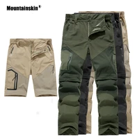 mountainskin mens summer quick dry removable pants breathable trousers outdoor sports hiking trekking fishing male shorts va496