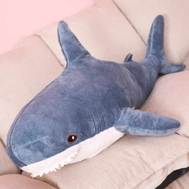 

80/100cm Big Size Funny Soft Bite Shark Plush Toy Sleeping Pillows Appease Cushion Gift For Children