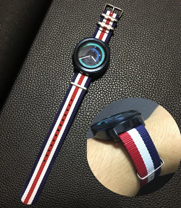 22 мм нейлон 20 для samsung gear S3 s2 Спорт Frontier классический ремешок часов huawei gt 2 galaxy watch 42