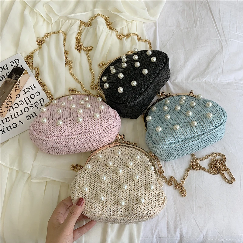 Модная женская сумка мессенджер с жемчугом женские сумки через плечо