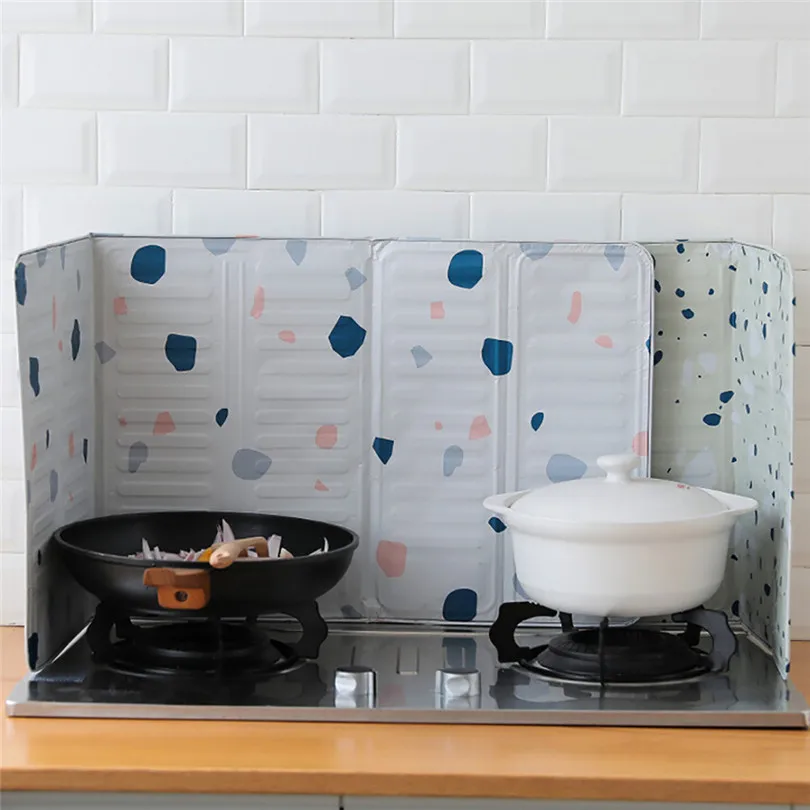 2PC Retaining Plate Oil Baffle Kitchen Cooker Deflector Insulation Sheet Aluminum Hot Fat Splash #4JY2 | Дом и сад