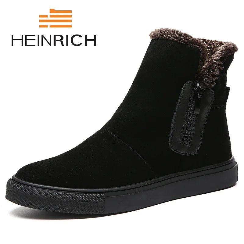 HEINRICH/ г. зимние модные брендовые Новые мужские ботинки Высококачественная модная мужская обувь на шнуровке классические ботинки в стиле хип-хоп Regenlaarzen