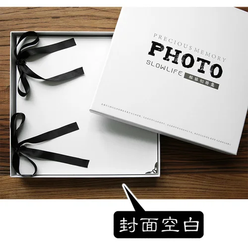 Восстановление древних внутренних страниц DIY Inset фотоальбом семейный альбом креативные книги мемуары Фотоальбомы для ремесла любовника свадьбы - Цвет: white and white