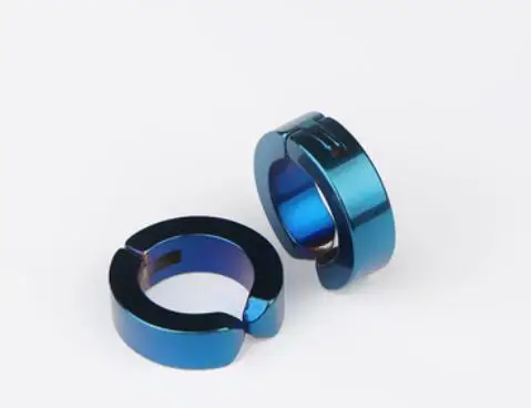 Серьги Клипсы из титановой стали модные круглые магнитные зажимные серьги