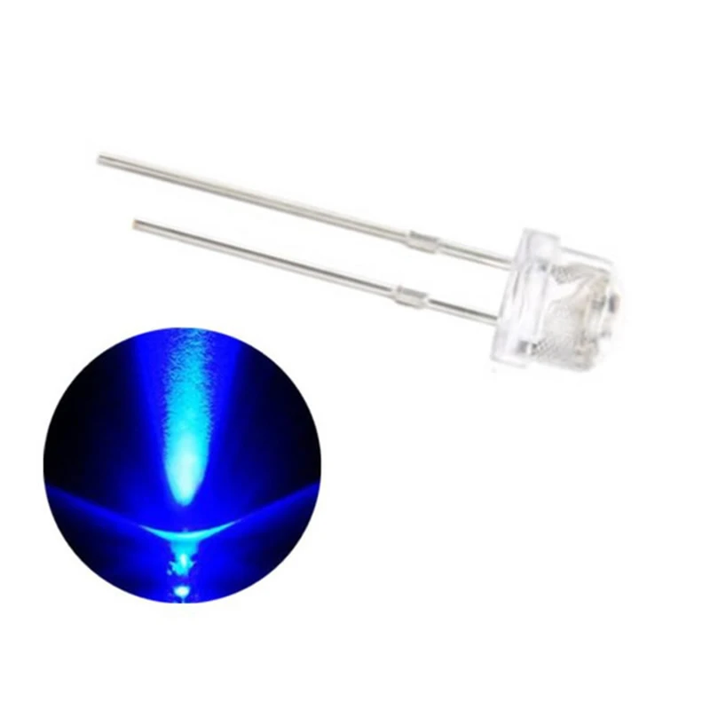 100 шт./лот 5 мм супер яркая красная желтая синяя зеленая белая светоизлучающая