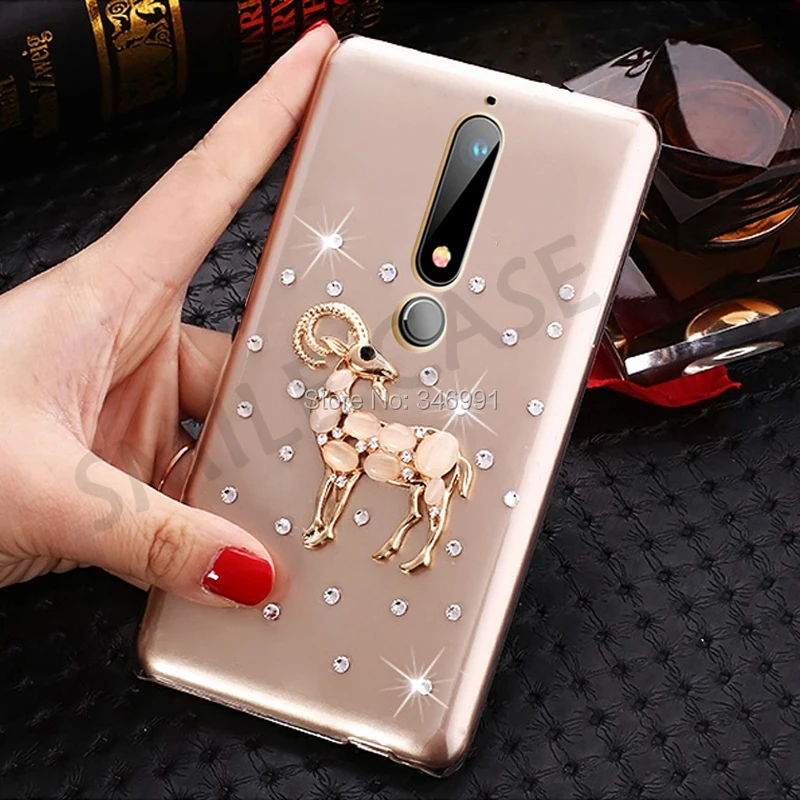 Чехол Smile для Nokia 6 2018 Funda 5 дюймов прозрачный пластиковый чехол со стразами 1 Чехлы
