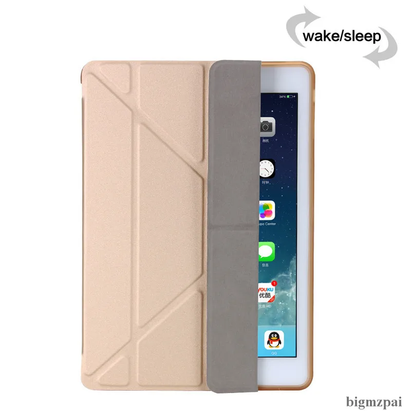 Умный кожаный чехол для Apple iPad Air 2 многофункциональный ультратонкий тройного