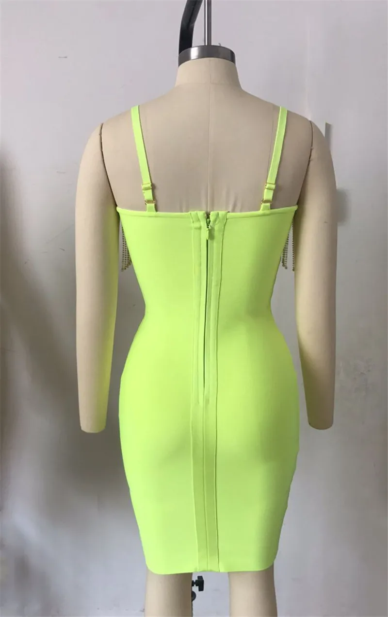 Высокое качество Vestido ремень v образным вырезом мини праздничное Бандажное