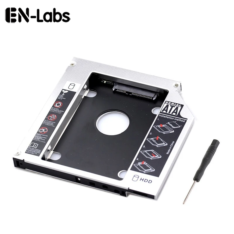En Labs 2 5 дюймов SATA 2nd HDD/SSD жесткий диск к caddy лоток для 12 7 мм ноутбука универсальный