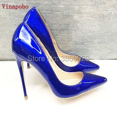 Женские туфли на шпильках привлекательные из лакированной кожи высоком каблуке