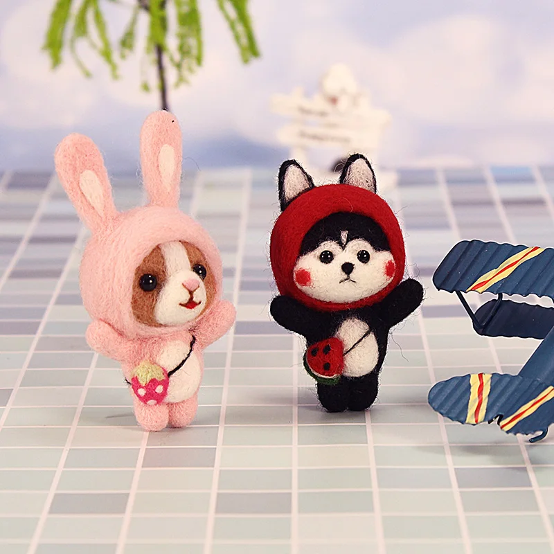 Шерстяное войлочное DIY креативная собачья кукла материал сумка ручная работа