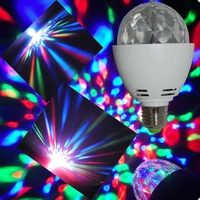3w colorful rotating light bulb led small magic ball light e27 holiday christma home colorful light mini stage light party stage