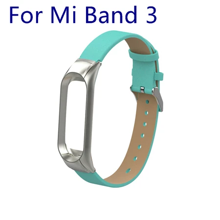 Ti Blue For Band 3 Yuedaer для Xiaomi mi Band 3 4 фитнес-трекер цветной кожаный mi Band 4 3 ремешок черный золотой чехол Модный браслет напульсники - Цвет: Ti Blue For Band 3