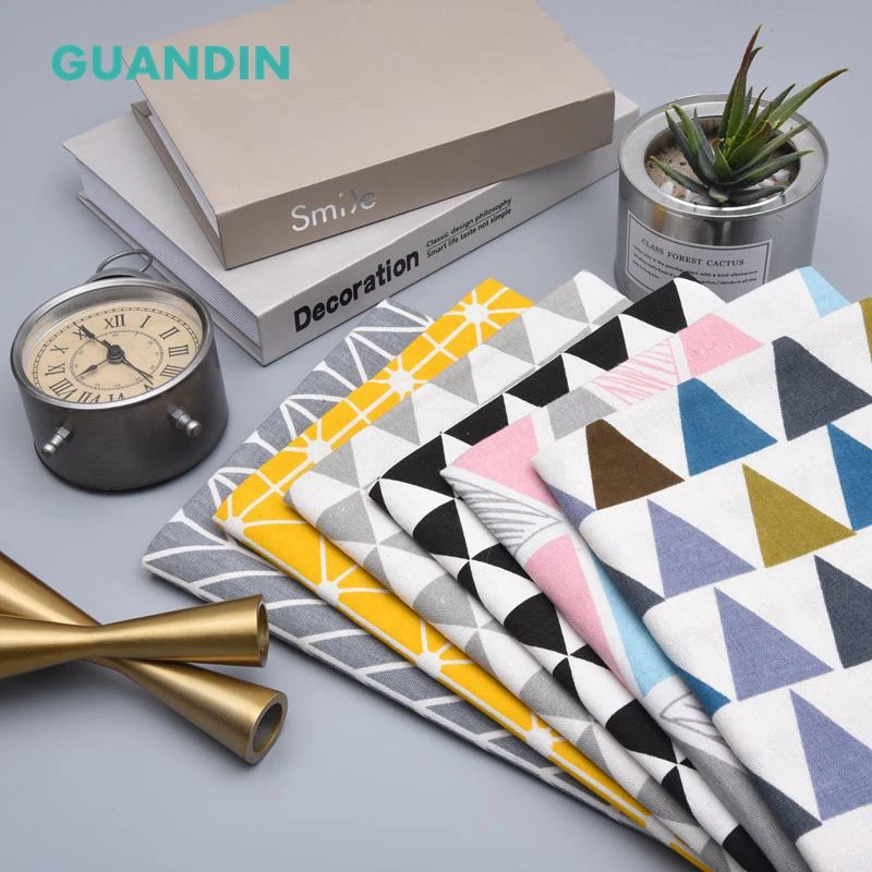 GUANDIN 100х150см новинка 2019 мультяшная Геометрическая серия хлопок лен ткань для