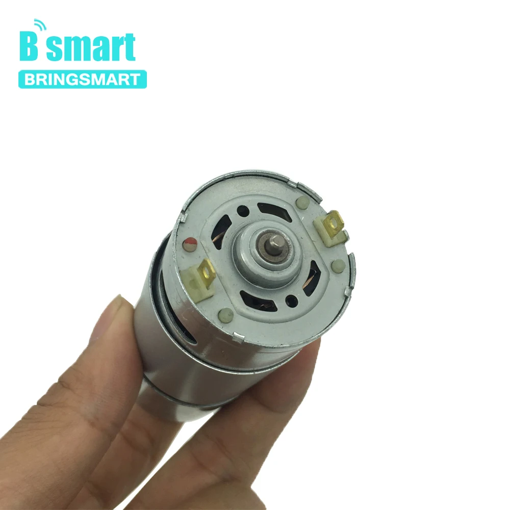 Bringsmart JGB37-550 миниатюрный двигатель торможения постоянного тока, работающего на постоянном токе 12 В в высокий крутящий момент медленно Скорость мотор 60 Вт Скорость заднего хода низкая Скорость двигатель постоянного тока