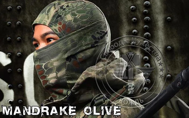 Mandrake Olive WW Мультикам CP камуфляжная маска на все лицо Wargame Велоспорт охота армейский велосипед военный шлем лайнер тактический страйкбол Кепка дышащая - Цвет: Mandrake Olive WW