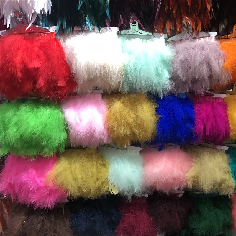 Турецкая перьевая лента с бахромой 2 метра много цветов для рукоделия шитья 40 |