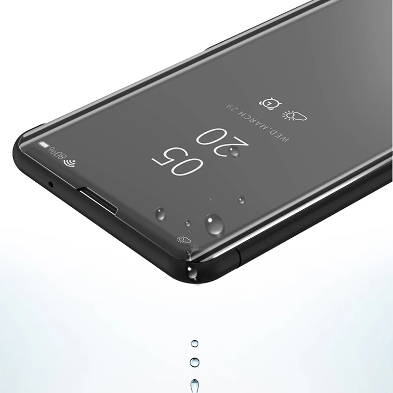 Зеркальный чехол для Samsung Galaxy M10 M20 с откидной крышкой прозрачная подставка