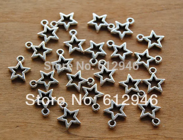 50 шт. серебряный цвет бронза суперзвезда фотосессия 10 мм A320/A546|charm pendant|star charmbronze