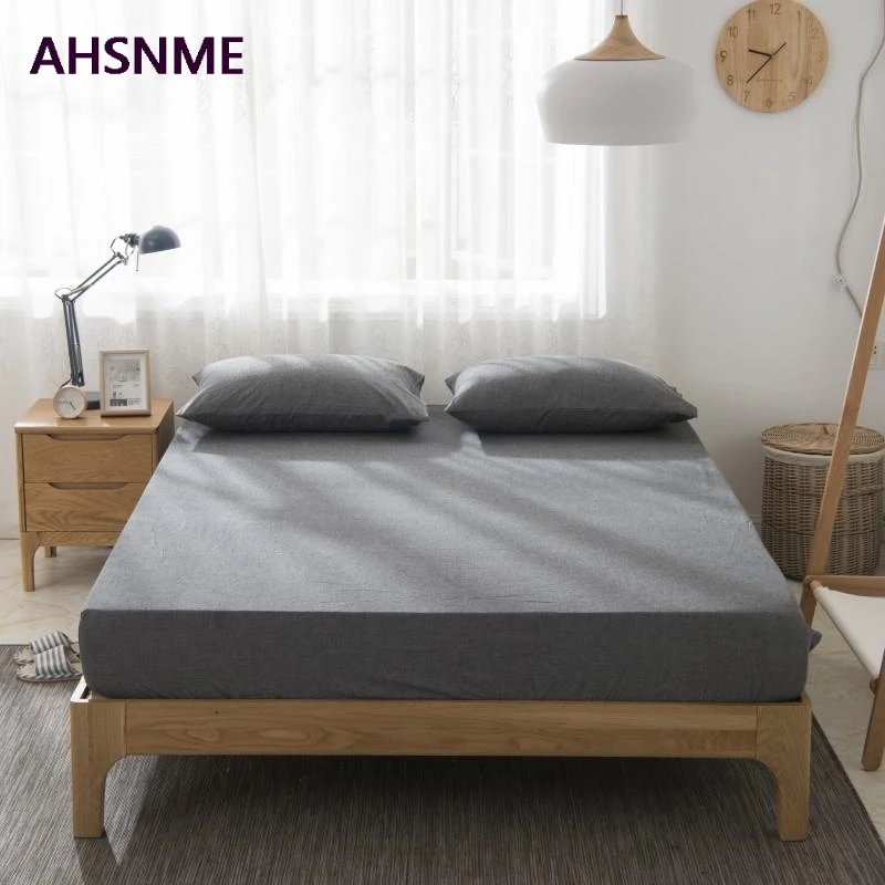 Простыня AHSNME из 100% хлопка очень мягкая летняя простая темно серая простыня 90x20