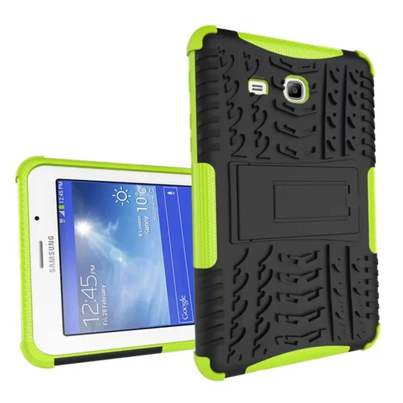 T110 защитный чехол для Samsung Galaxy Tab 3 Lite 7 0 планшета задняя крышка с подставкой TPU PC