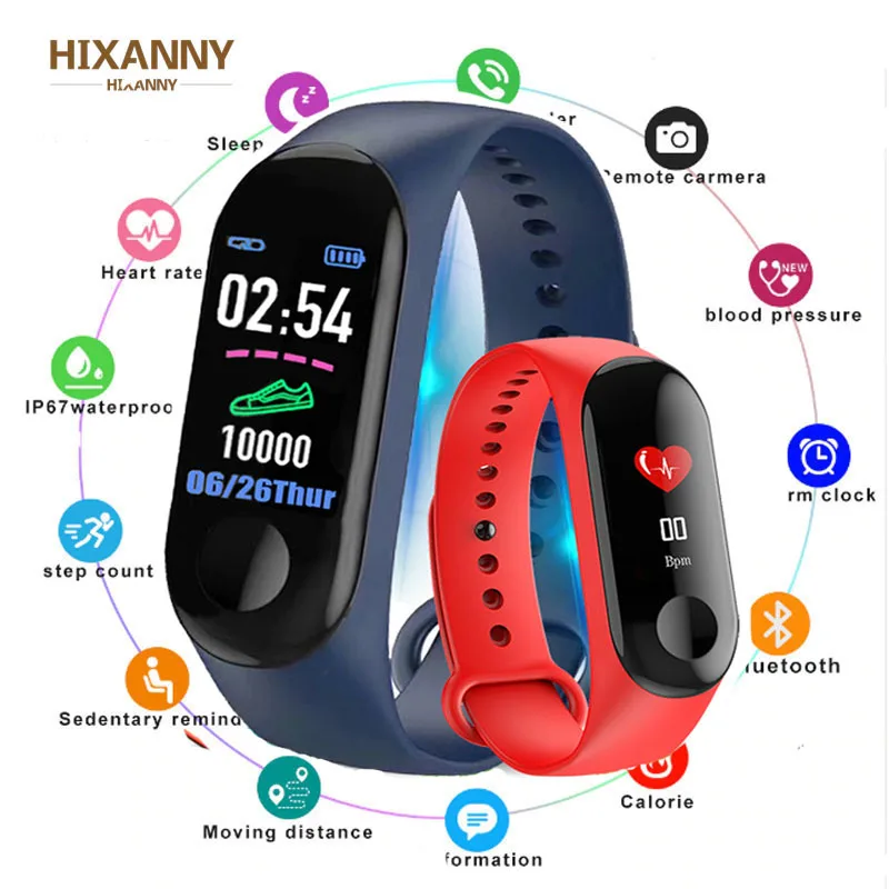 M3plus умный спортивный фитнес браслет IP68 Водонепроницаемый кислородный трекер