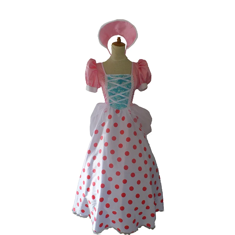 Костюм для косплея из мультфильма Бо Пип розовое кружевное платье полный