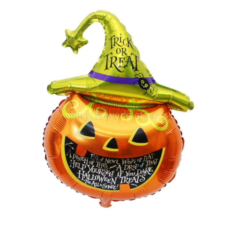 1 X карнавал Хэллоуин тыква кошка призрак скелеты летучая мышь фольгированные