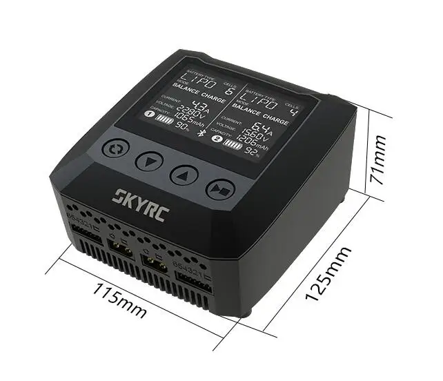 100% Оригинальный SKYRC B6 Nano Duo 2X100W 15A AC Bluetooth умное зарядное устройство Dis с поддержкой