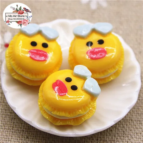 chick 10pcs 10 шт гамбургер медведь/кролик/цыпленок Кабошон из смолы с плоской задней стороной художественные поставки украшения Шарм Ремесло - Цвет: chick 10pcs