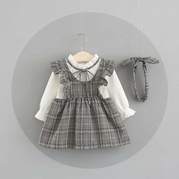 2020 Новое милое осеннее Платья для маленьких девочек детская одежда с