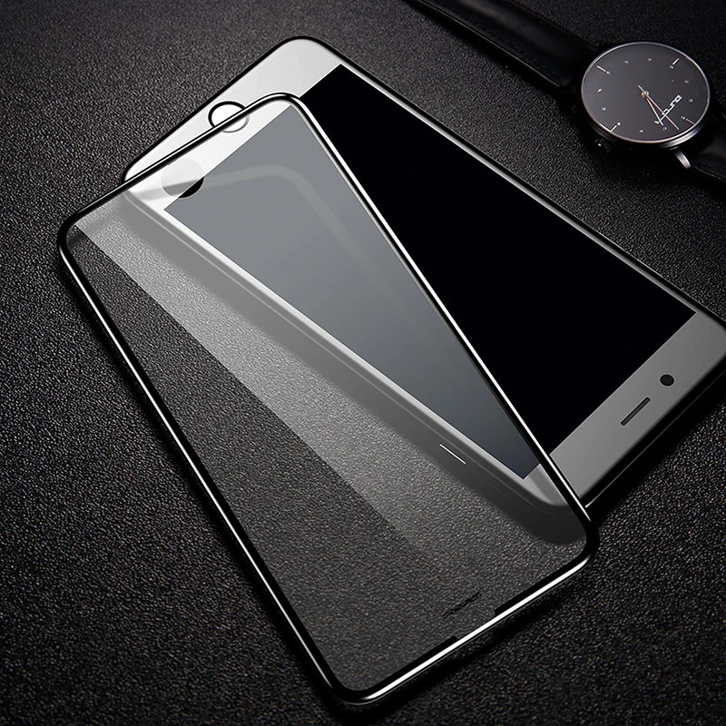 Baseus узкая боковая 3D Защитная пленка для экрана для iphone6 6s 7 0,23 мм шелковая мягкая ПЭТ пленка из закаленного стекла для iphone6 6s 7plus - Цвет: black