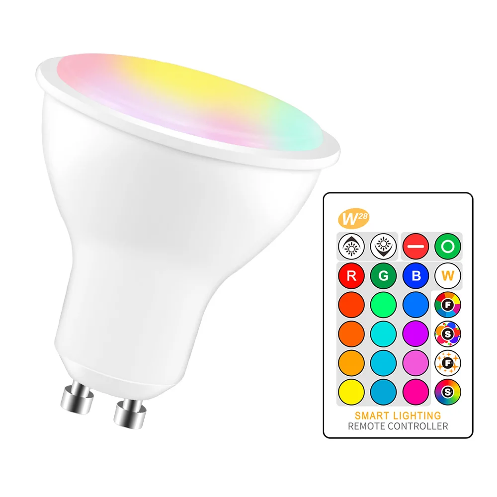 Цветная (RGB) Светодиодный светильник 8 Вт GU10 светодиодный лампы 85 265V RGB Точечный