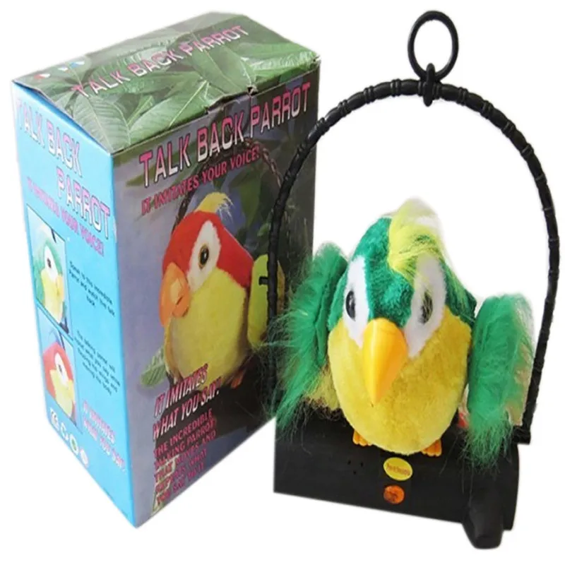 Electronic Pets Waving Wings Talking Talk Parrot Imitates &amp Repeats What You Say Gift Funny Toys for children Hot sale Xm30 |