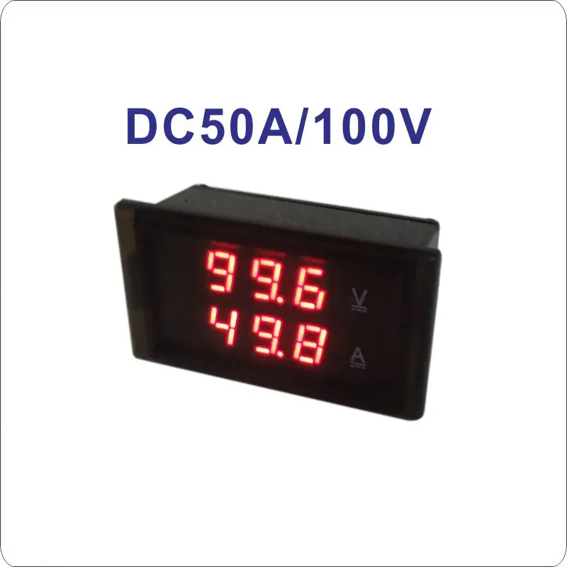 DC 100V 100A Вольтметр Амперметр Напряжение измеритель величины тока светодиодный
