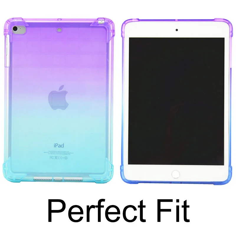 Силиконовый для iPad Mini 1 2 3 4 5 Чехол Мягкий ТПУ прозрачный защитный чехол для iPad 7,9 дюймов с подушками безопасности