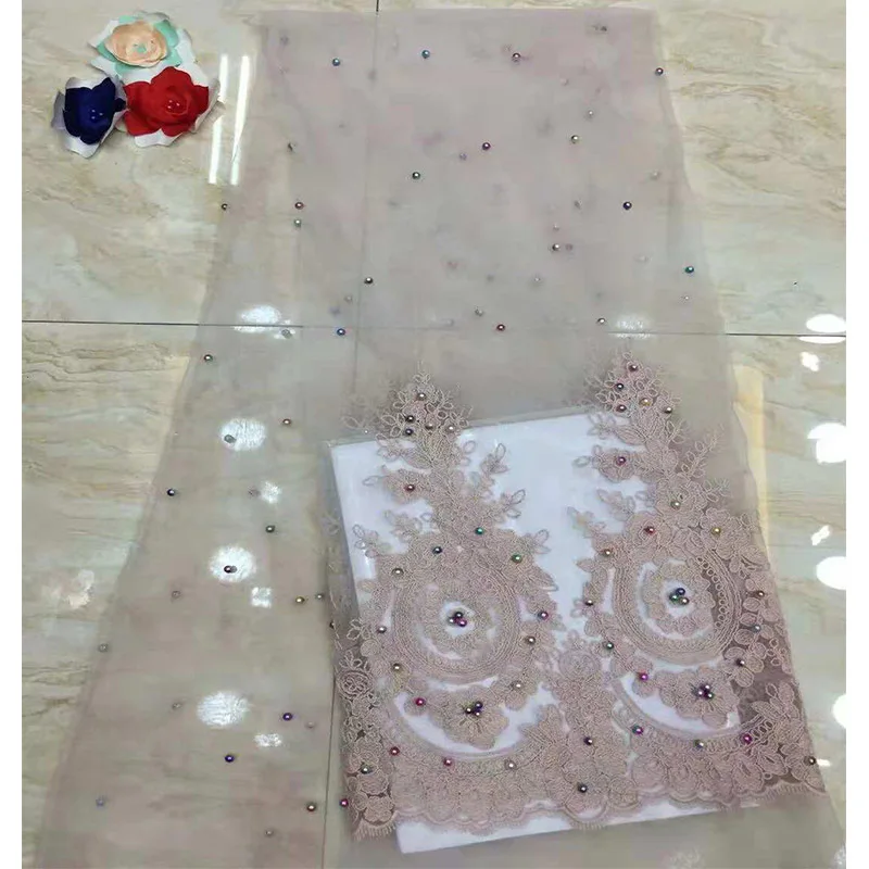 African Lace Fabric 2018 Embroidered Nigerian Bridal Laces FabricHigh Quality French Net Tulle Beads For WomeX666-C8 | Дом и сад