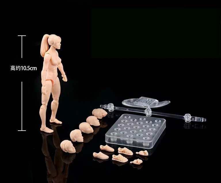 10.5cm He She Movable Body Kun Chan PVC Action Figure Model Toys Doll for Collectible Man Woman Gift with box | Игрушки и хобби