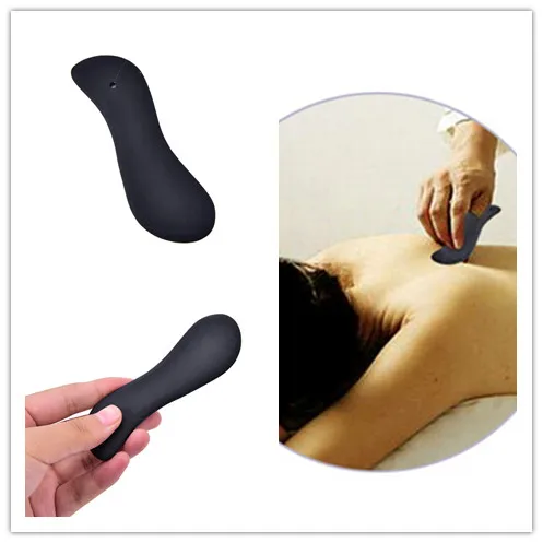 1 шт. S Форма Gua Sha доска бандаж традиционный черный Бийский камень Scrape терапия