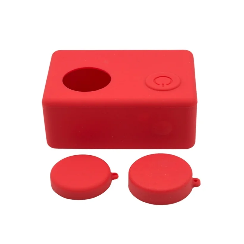 Для SJ4000 wifi SJ4000+ SJ5000 SJ7000 SJ9000 силиконовый чехол с 2 крышки объектива для Eken H9 H9r GoPro Hero 3 Защитная крышка