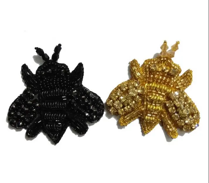 Новая вышитая шелковая брошь в виде пчелы индийская проволока ручная работа