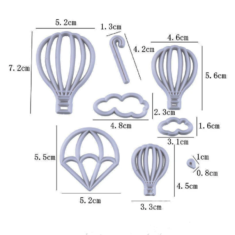 8 шт пластиковые воздушные шары для печенья резак облака капли воды форма помады