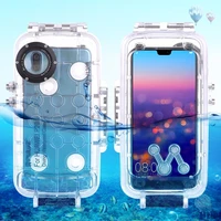 puluz for huawei p20 p20 pro mate 20 pro diving case 40m130ft waterproof housing photo video take underwater snorkeling cover
