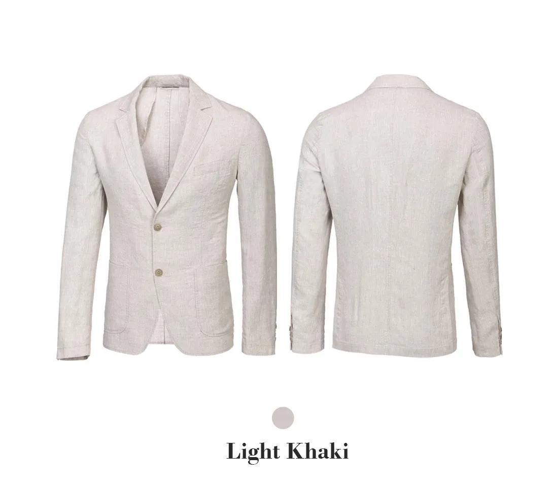 Light khaki XXL Xiaomi Mijia Youpin лен дышащий Тонкий костюм натуральный лен удобный дышащий 3D Обрезка досуг бизнес - Цвет: Light khaki XXL
