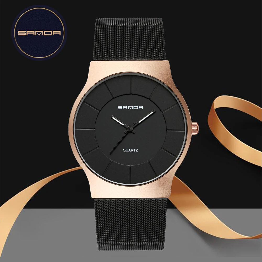 Часы наручные SANDA Мужские кварцевые роскошные Брендовые повседневные японские